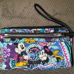 Vera Bradley Wristlet Mickey's Paisley Celebration